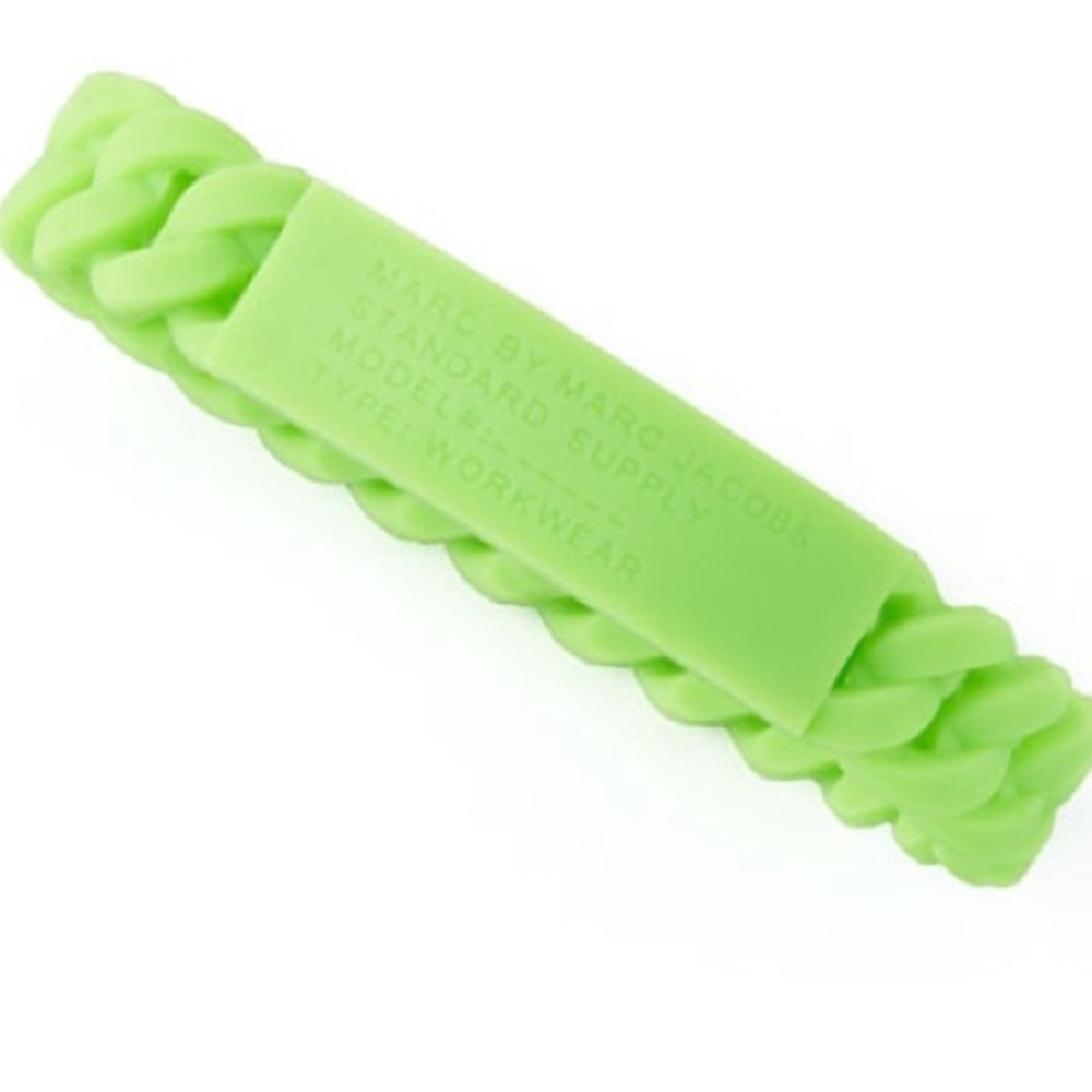 Marc by Marc Jacobs NWT Silicone Toucan Green ID Link Chain Bracelet